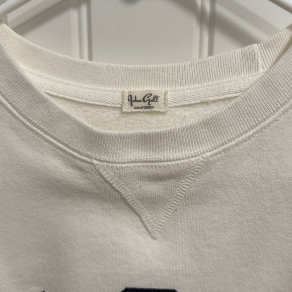 Brandy Melville White USA Sweatshirt with Flag Patch - Picture 3 of 4